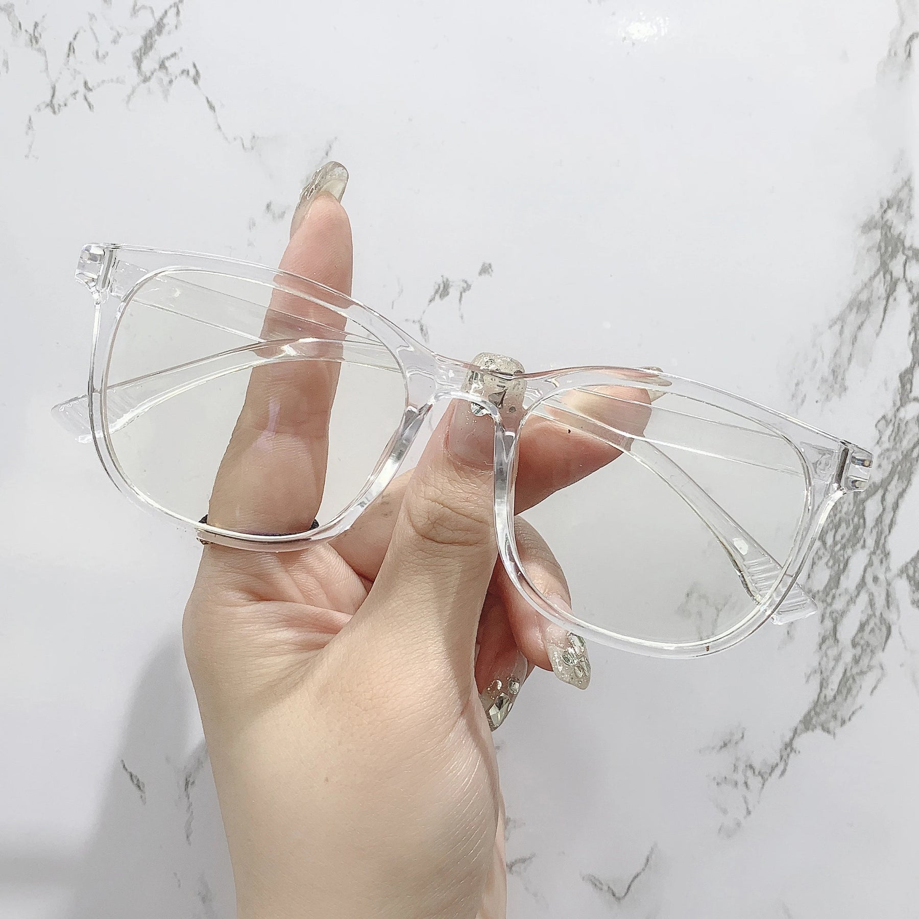Transparent Computer Glasses Frame Women Men anti Blue Light Square Eyewear Blocking Glasses Optical Spectacle Eyeglass Round