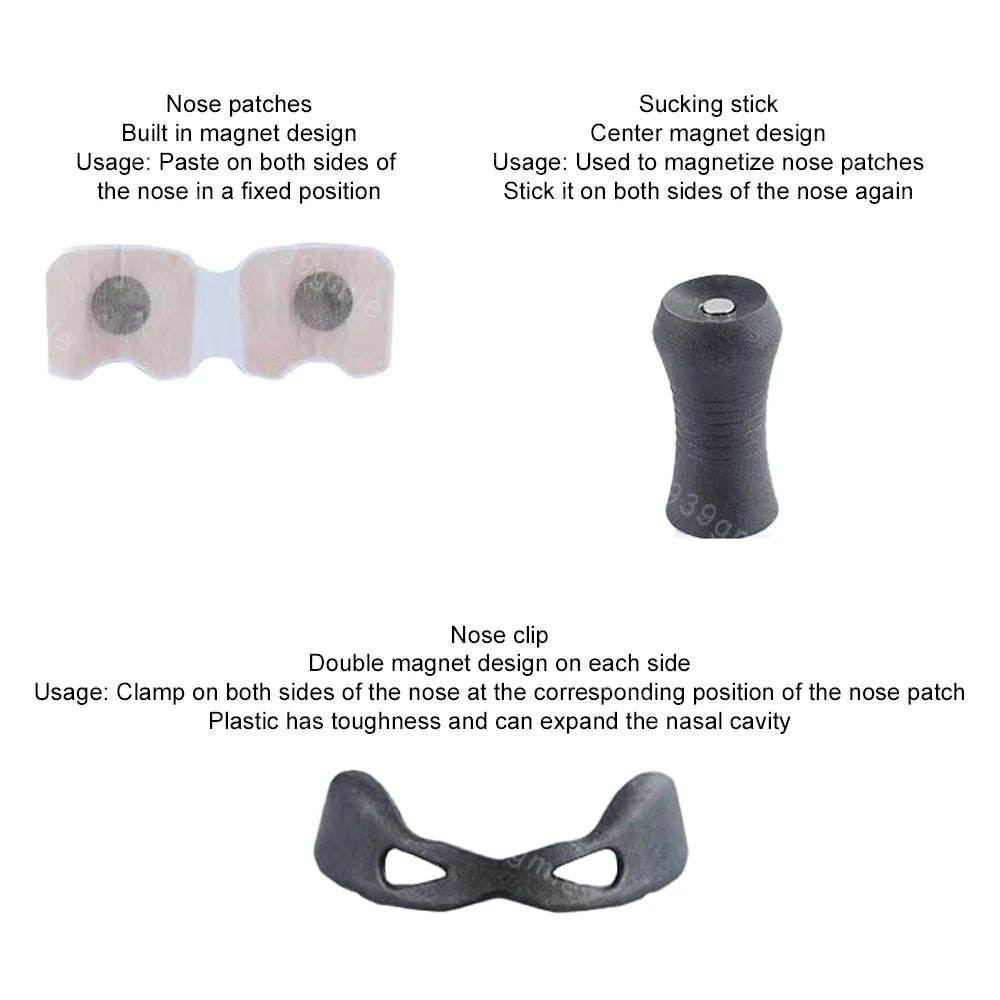 Magnetic Nasal Dilators Kits Sport Nasal Dilators Boost Oxygen Intake Breathing Refill Nose Clip Nasal Strips Reduce Snoring