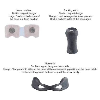 Magnetic Nasal Dilators Kits Sport Nasal Dilators Boost Oxygen Intake Breathing Refill Nose Clip Nasal Strips Reduce Snoring